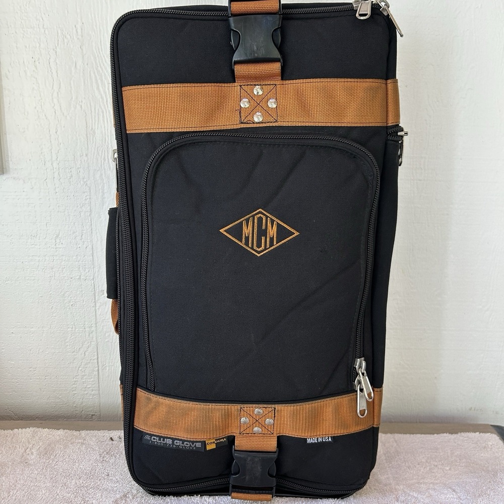 Club Glove Carry-On Rolling Travel Bag‎ Cordura 1000D Nylon Black/Brown 24" Rare